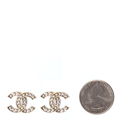 Chanel Pearl CC Earrings Gold 2 of 4
