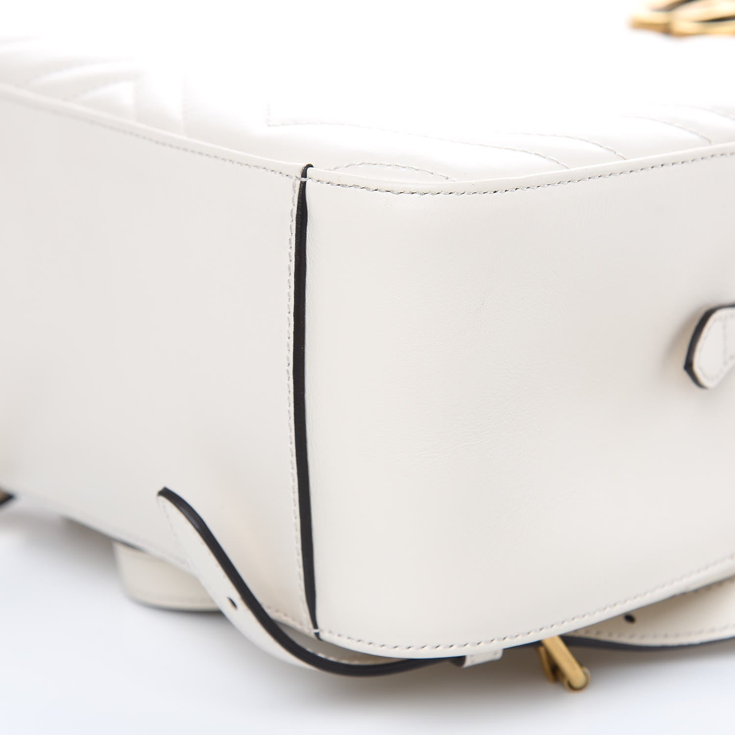 Gucci Calfskin Matelasse GG Marmont Dome Backpack White 9 of 9