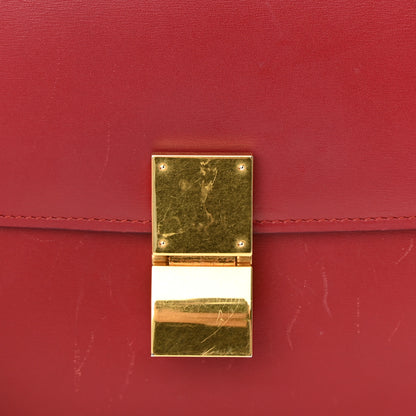 Celine Box Calfskin Medium Classic Box Flap Bag Dark Brick 19 of 19