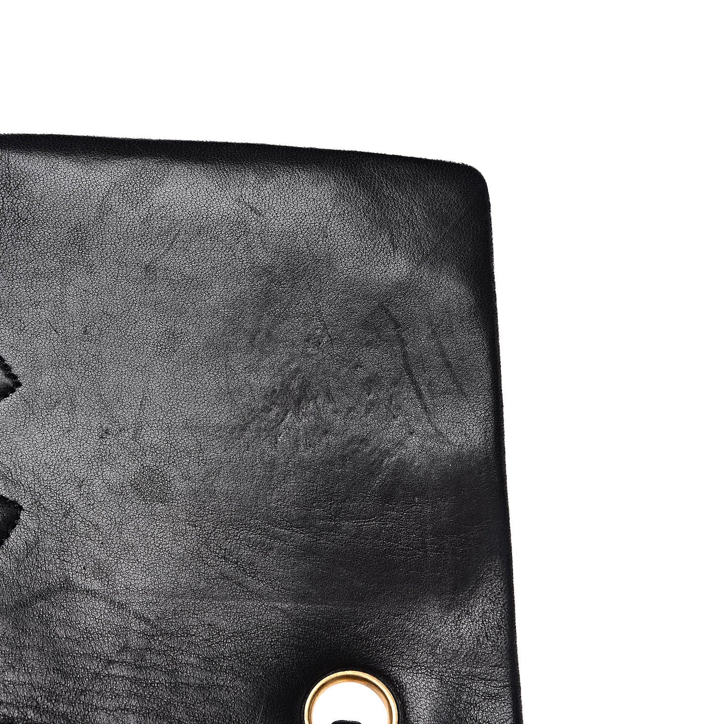 Lambskin Quilted Medium Single Flap Black