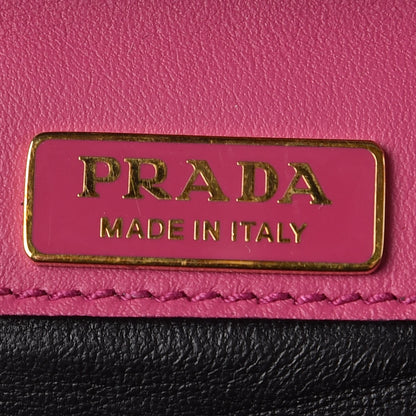 Prada City Calf Saffiano Astrology Cahier Bag Fuxia Black 7 of 7