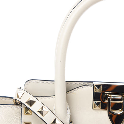 Valentino Garavani Vitello Mini Rockstud Double Handle Tote Ivory 12 of 13