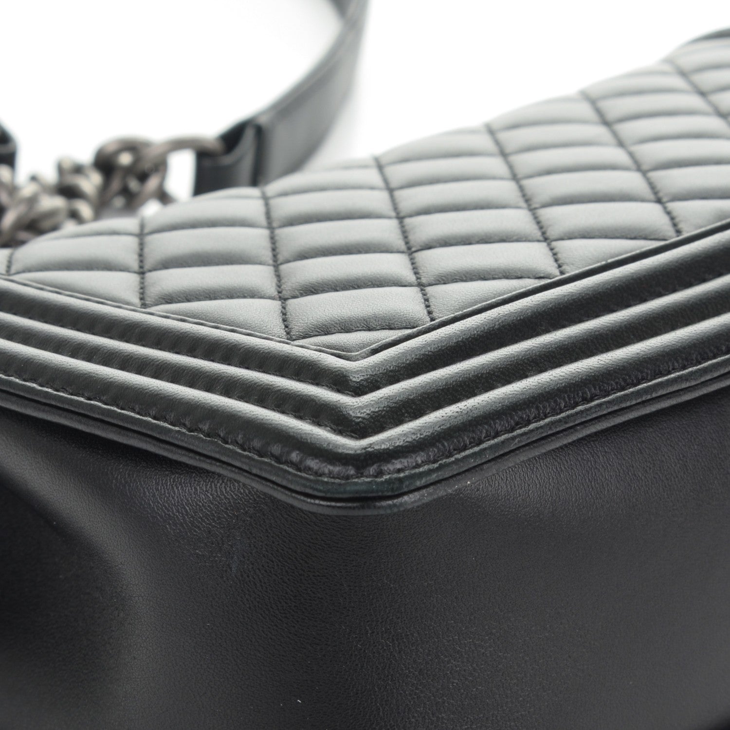Chanel Lambskin Quilted Medium Boy Flap Black 8 of 11