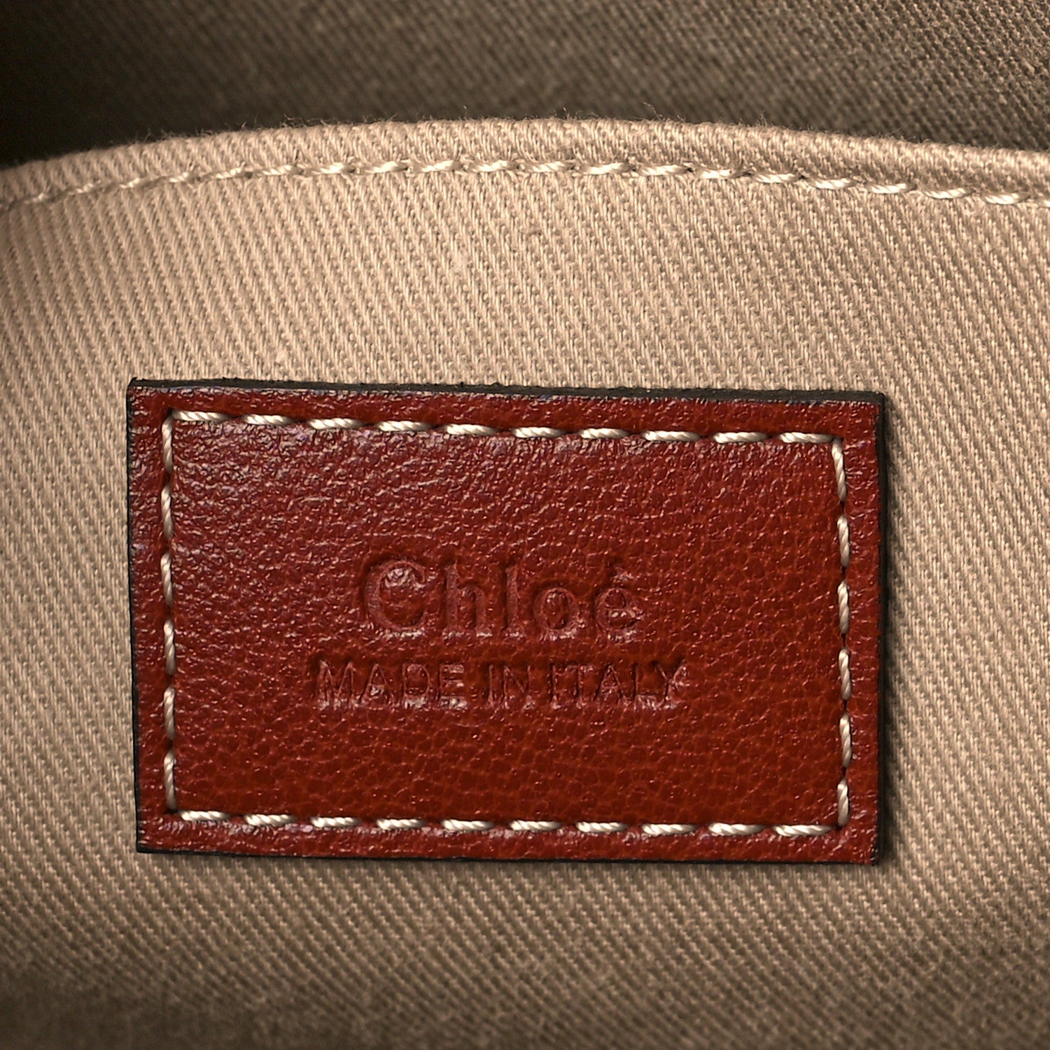 Chloe Calfskin Medium Woody Ribbon Tote Sepia Brown 6 of 10