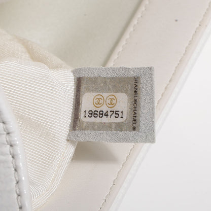 Chanel Patent Tweed Medium Boy Flap White 7 of 8