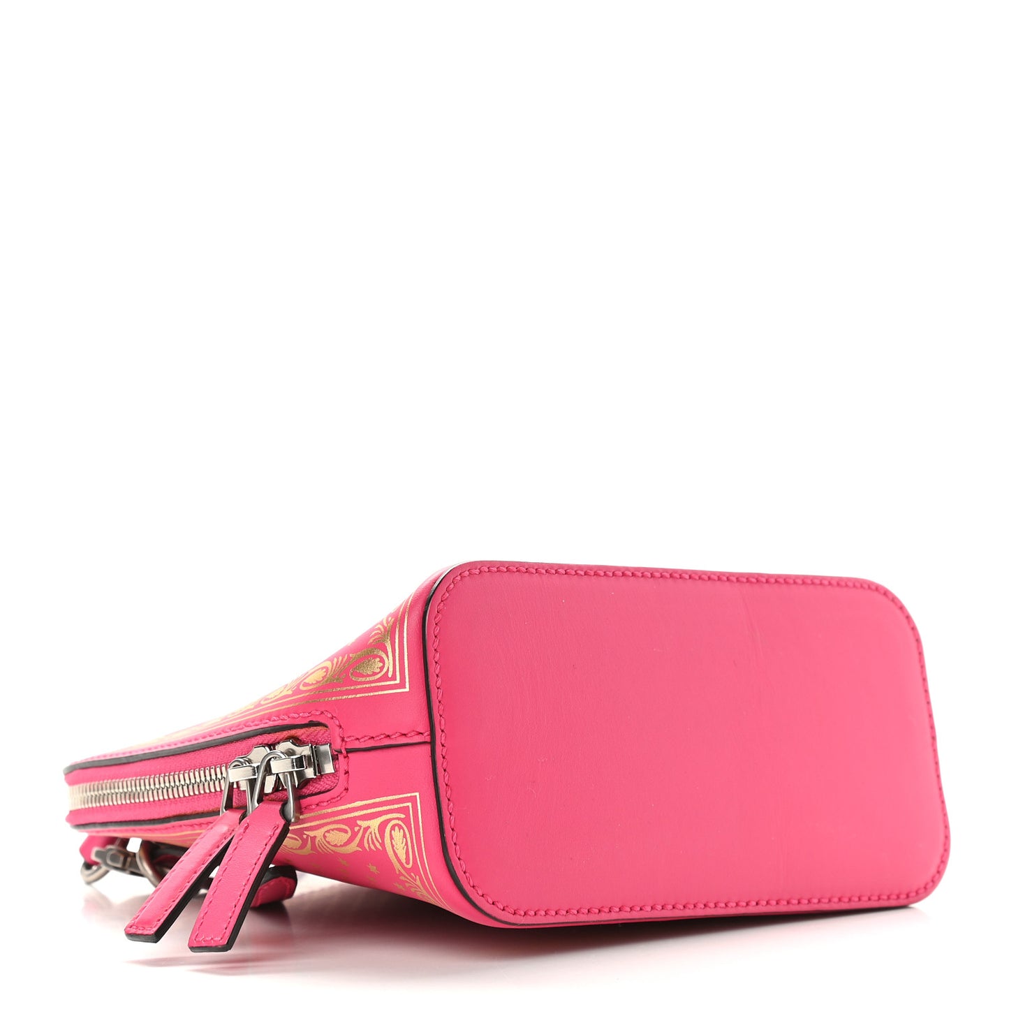 X SEGA Calfskin GUCCY Stars Mini Dome Shoulder Bag Violet Fuxia Gold