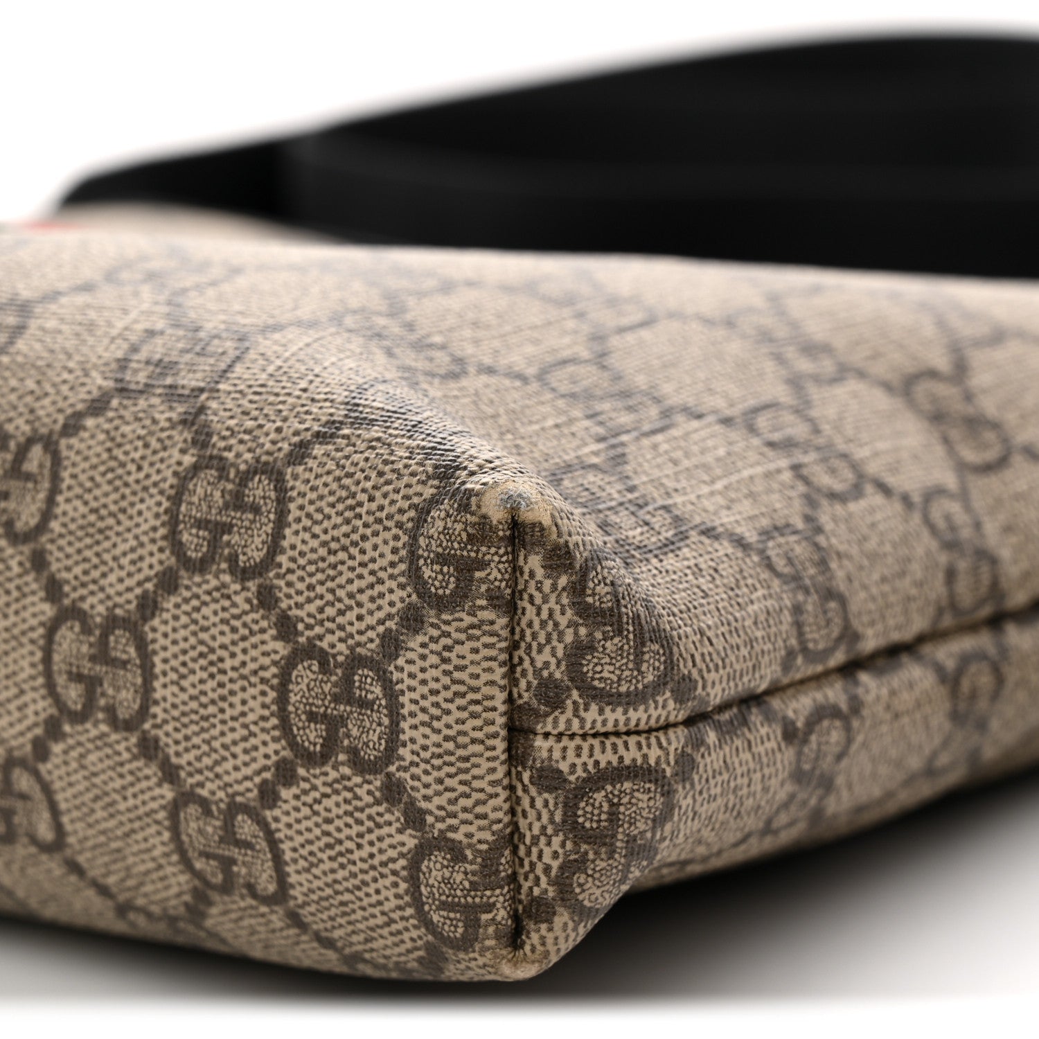 Gucci GG Supreme Monogram Web Messenger Bag Black 10 of 13