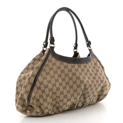 Gucci Monogram Large D Gold Hobo Dark Brown 3 of 13