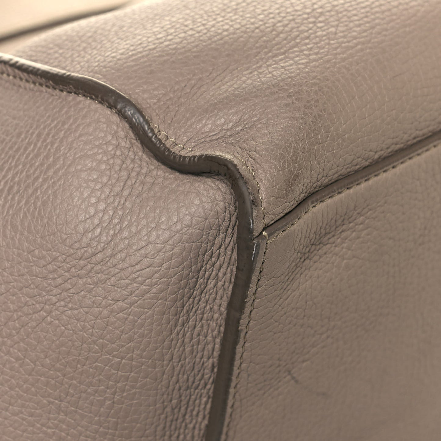 Supple Grained Calfskin Small Big Bag Light Taupe