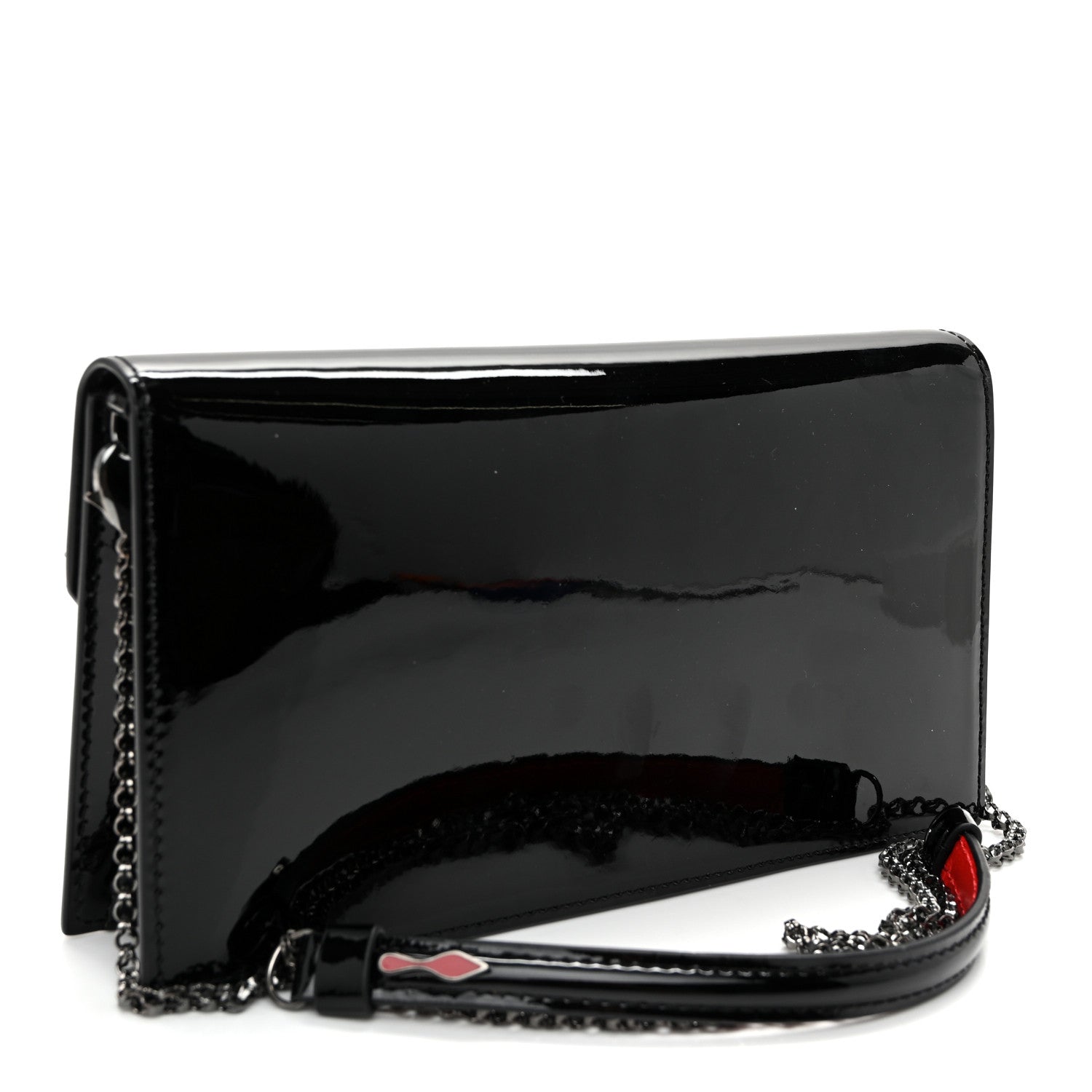 Christian Louboutin Patent Calfskin Loubi54 Crossbody Clutch Black 3 of 9