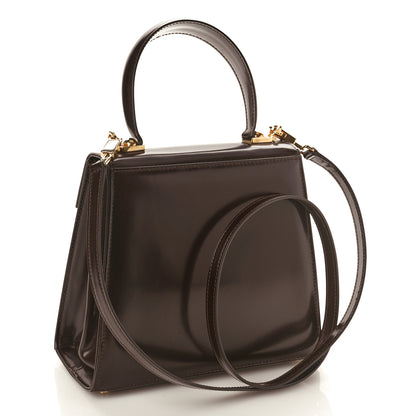 Salvatore Ferragamo Brushed Off Calfskin Small Iconic Top Handle Bag Cocoa 2 of 10