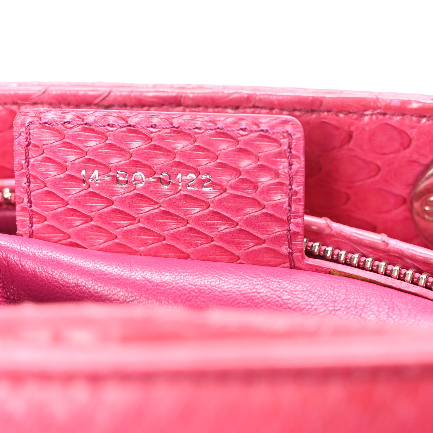 Christian Dior Snakeskin Medium Lady Dior Pink 7 of 10