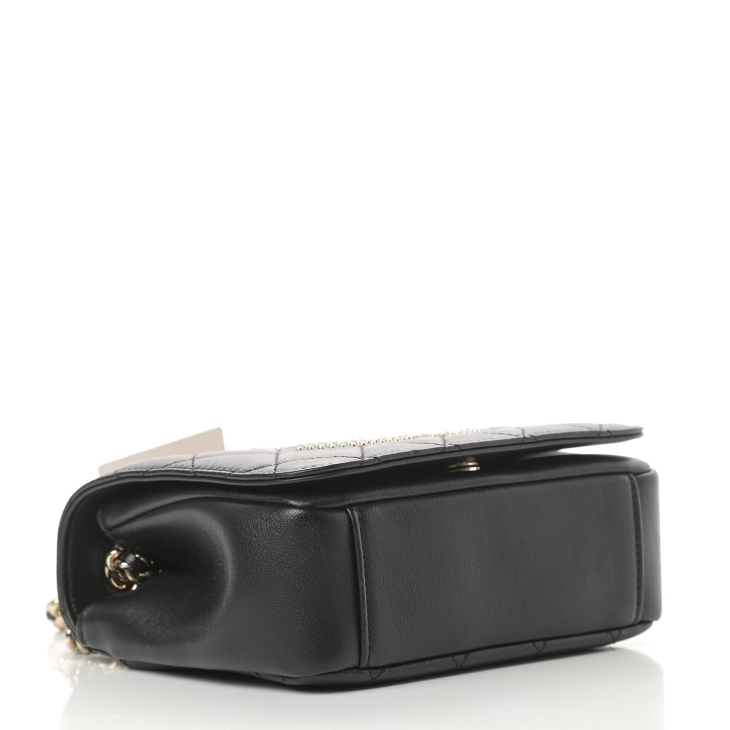 Lambskin Quilted Studded Beauty Begins Flap Black