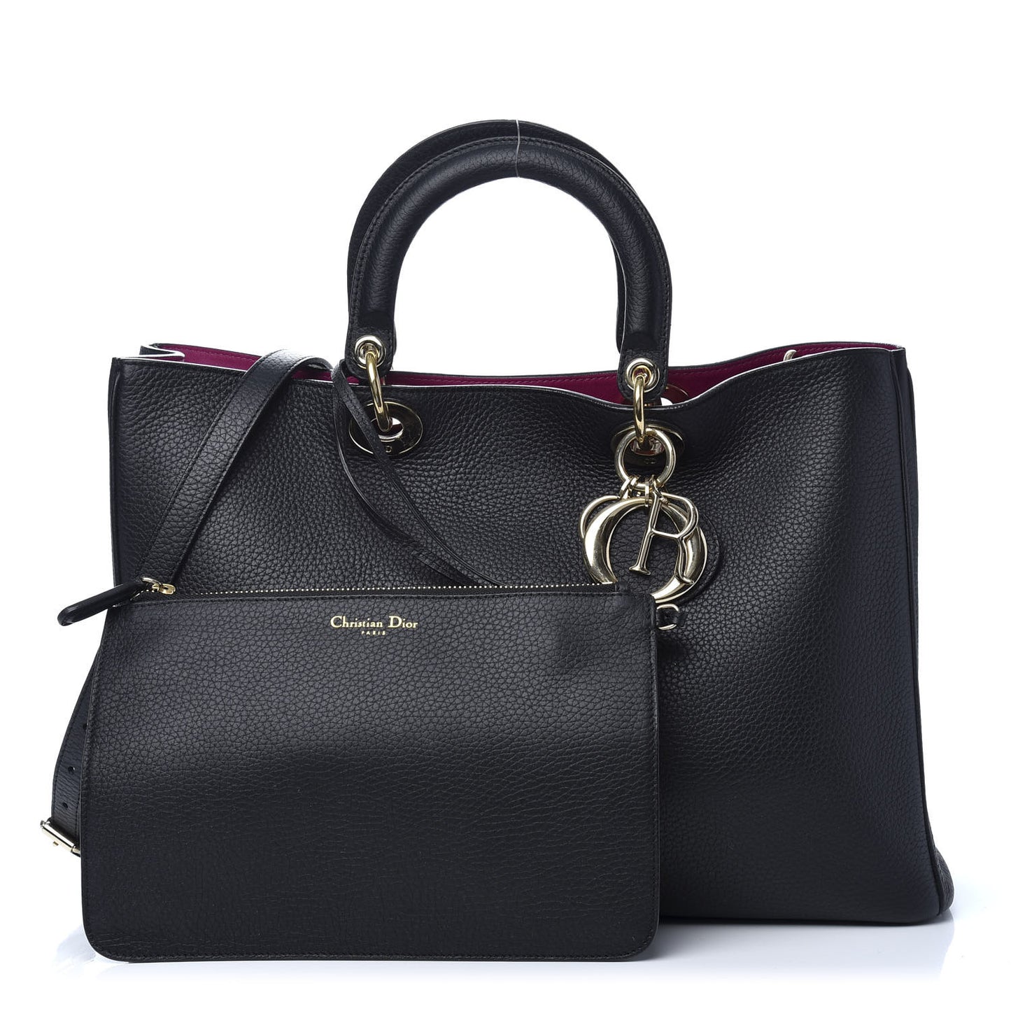 Bullcalf Large Diorissimo Tote Black Rose Indien