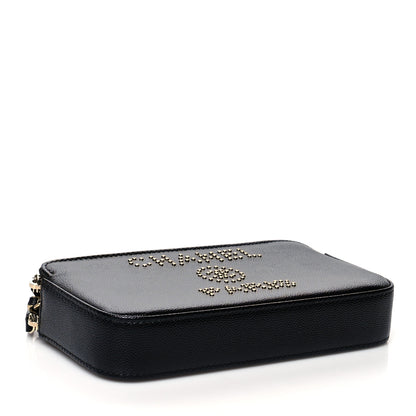 Chanel Caviar Studded Small Deauville Clutch With Chain Black 4 of 11