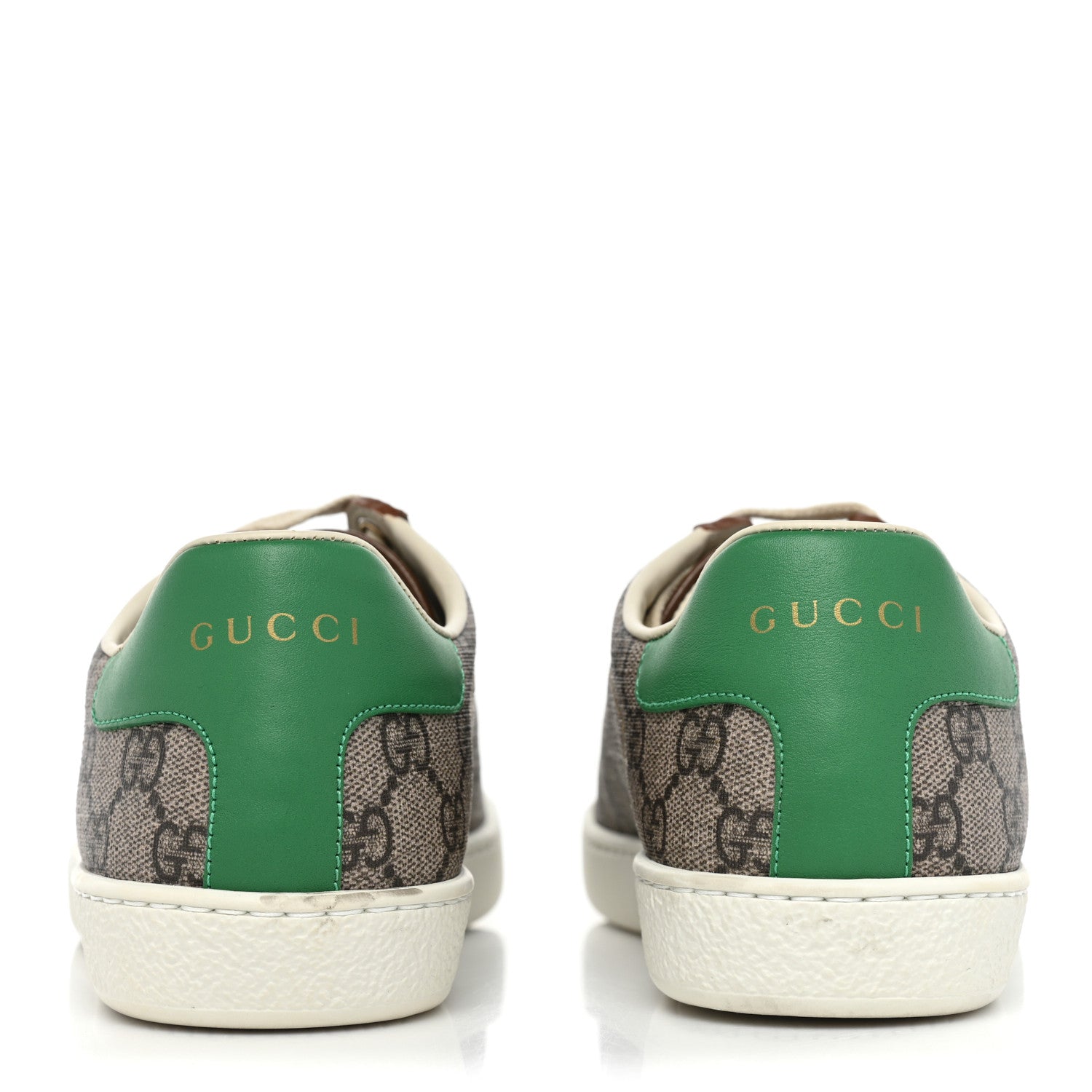 Gucci GG Supreme Monogram Fake/Not Womens Ace Sneakers 38 Beige New Shamarock Brown Sugar 4 of 11