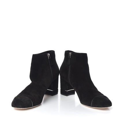 Chanel Suede Calfskin Short Boots 41 Black 5 of 11