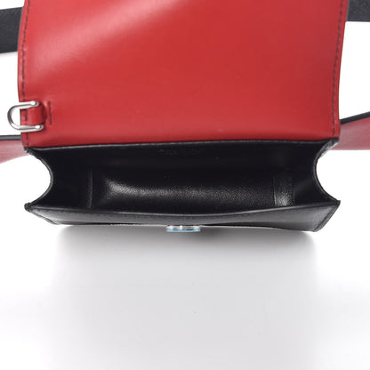 Prada Saffiano Belt Bag Black Red 5 of 12