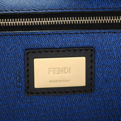 Fendi Zucca Spalmati Small Roll Tote Tobacco Blue 6 of 6