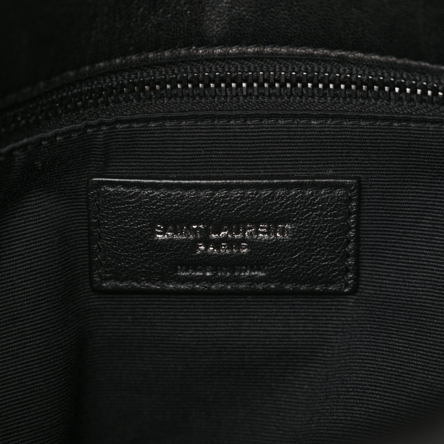 Saint Laurent Lambskin Quilted Monogram Monochrome Medium Loulou Puffer Chain Satchel Black 7 of 10