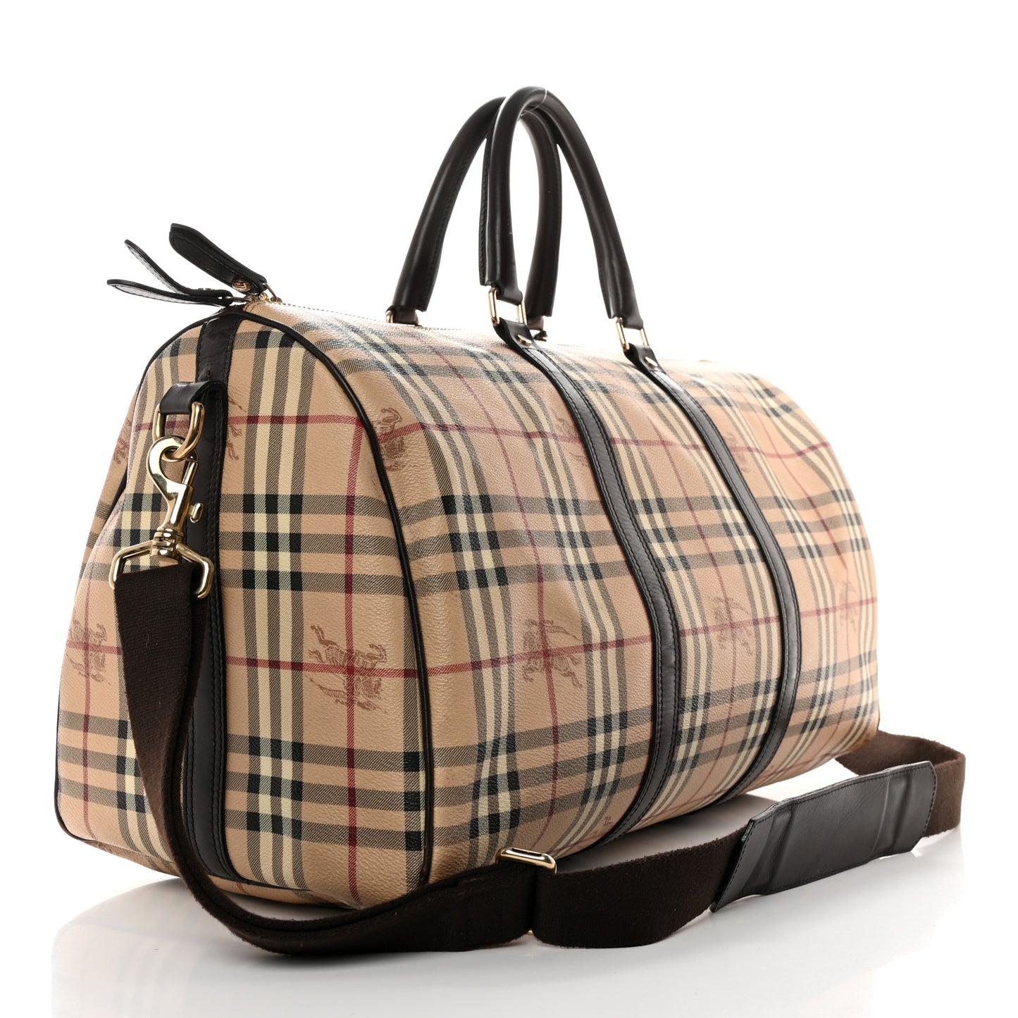 Haymarket Check Duffle Bag Dark Brown