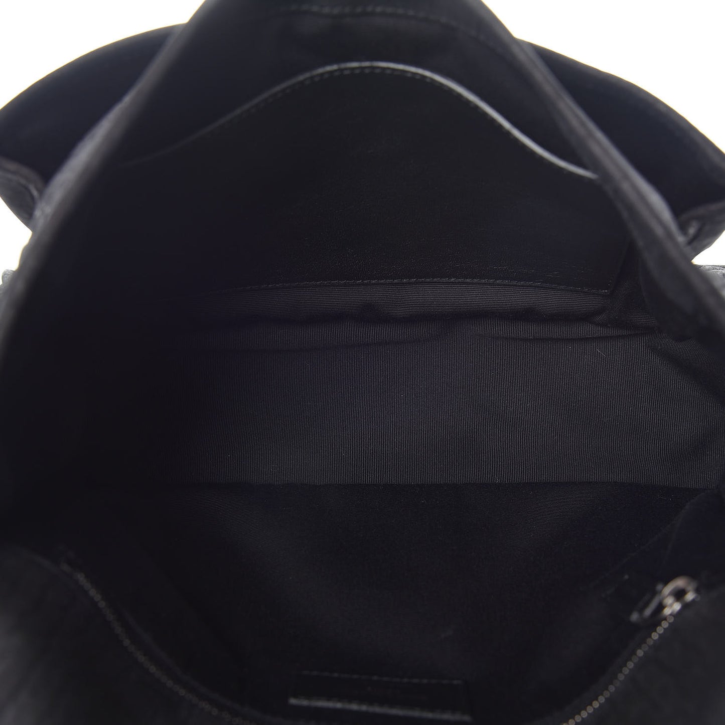 Nubuck Crocodile Embossed Monogram Medium Niki Chain Satchel Black