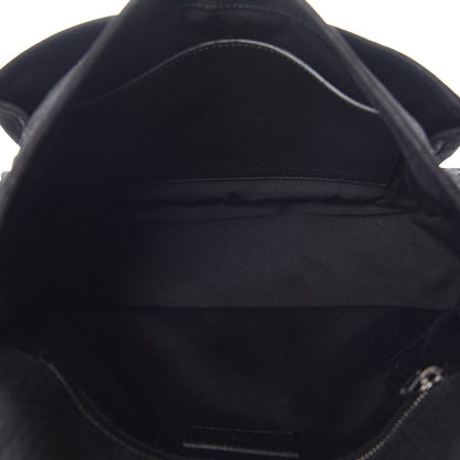 Saint Laurent Nubuck Crocodile Embossed Monogram Medium Niki Chain Satchel Black 5 of 10