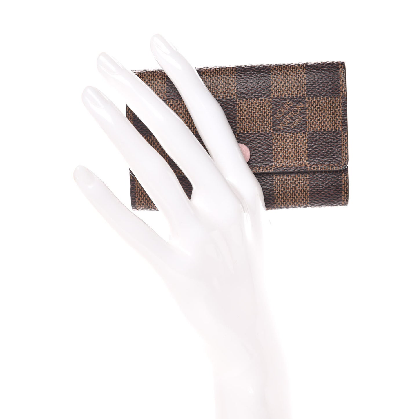 Damier Ebene Multicles 6 Key Holder Rose Ballerine