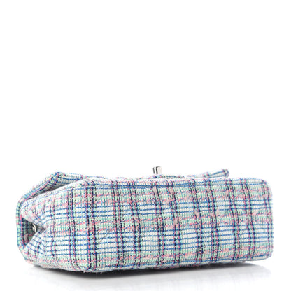 Chanel Tweed Quilted Mini Rectangular Flap Blue 3 of 9