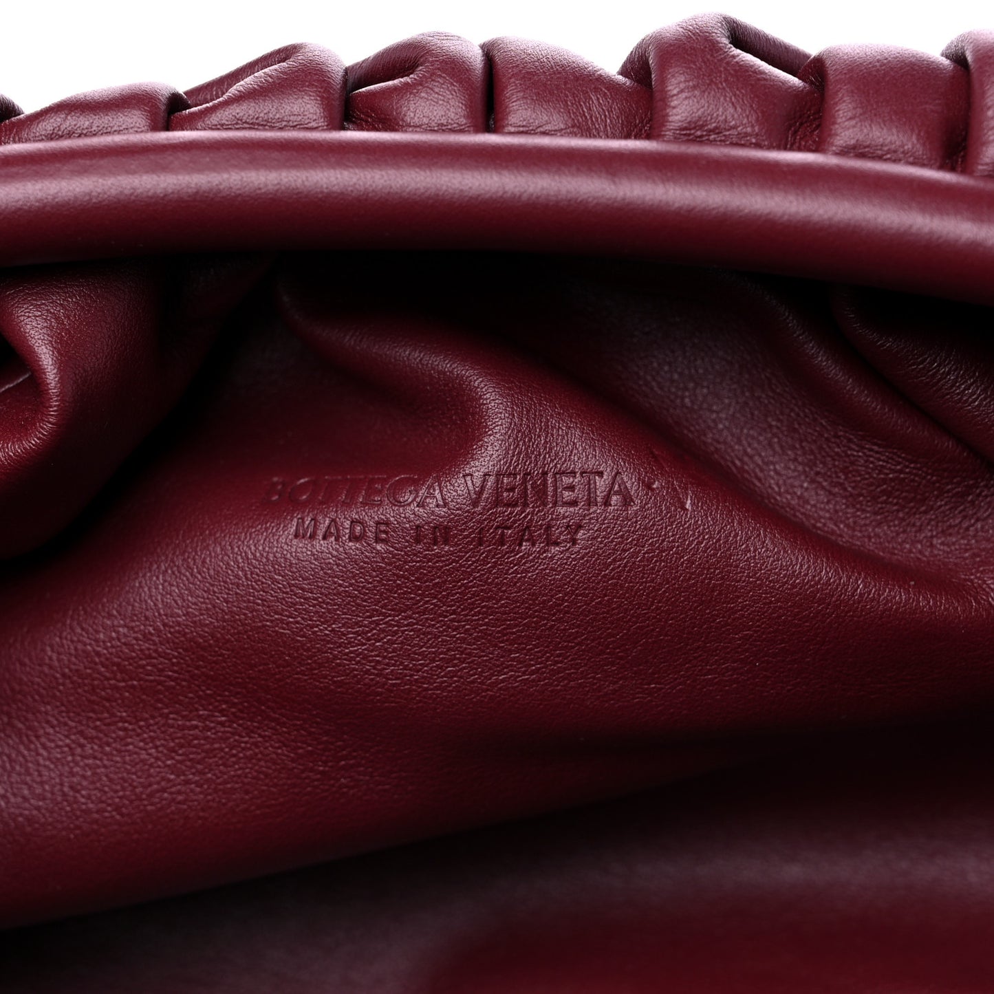Smooth Butter Calf The Pouch Oversized Clutch Bordeaux