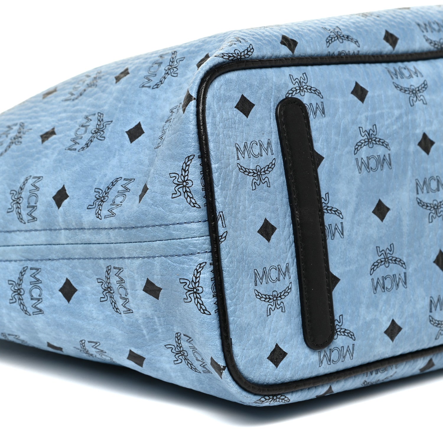 MCM Visetos Medium Project Reversible Shopper Tote Munich Blue 9 of 29