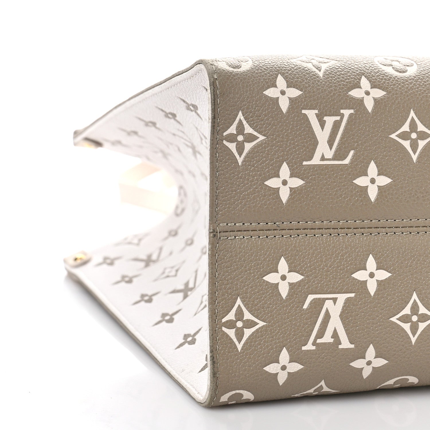 Louis Vuitton Empreinte Monogram Spring In The City Onthego MM Kaki Beige Cream 11 of 17