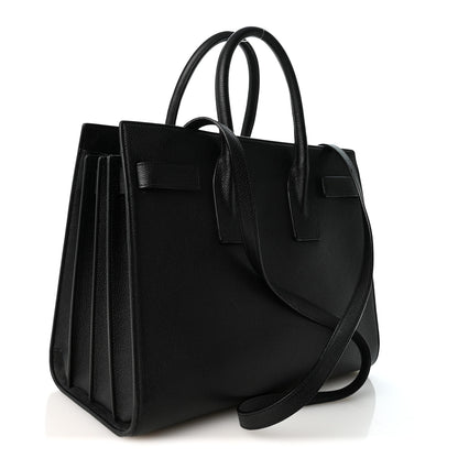 Saint Laurent Grained Calfskin Small Sac De Jour Black 3 of 12