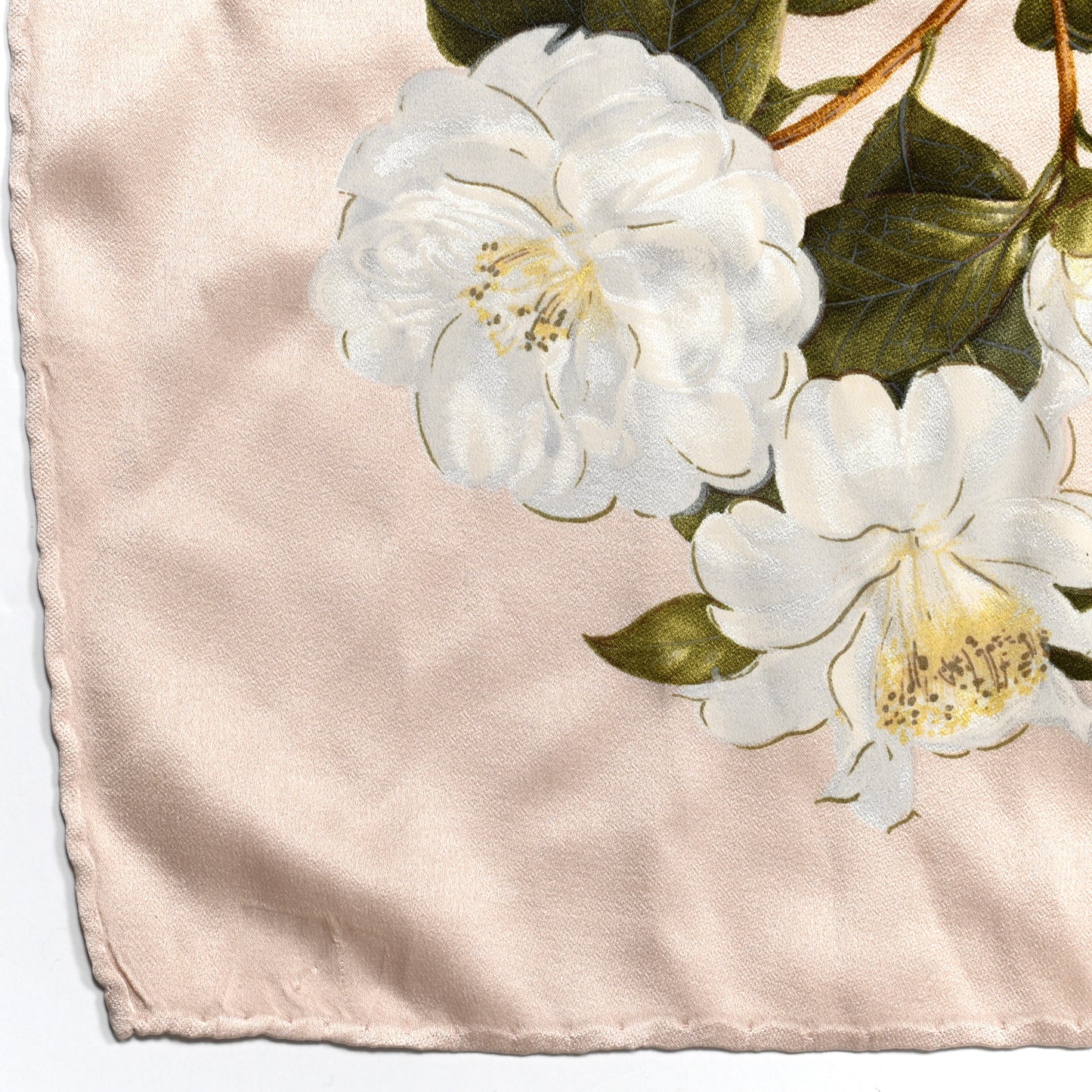 Silk CC Logo Camellia Scarf