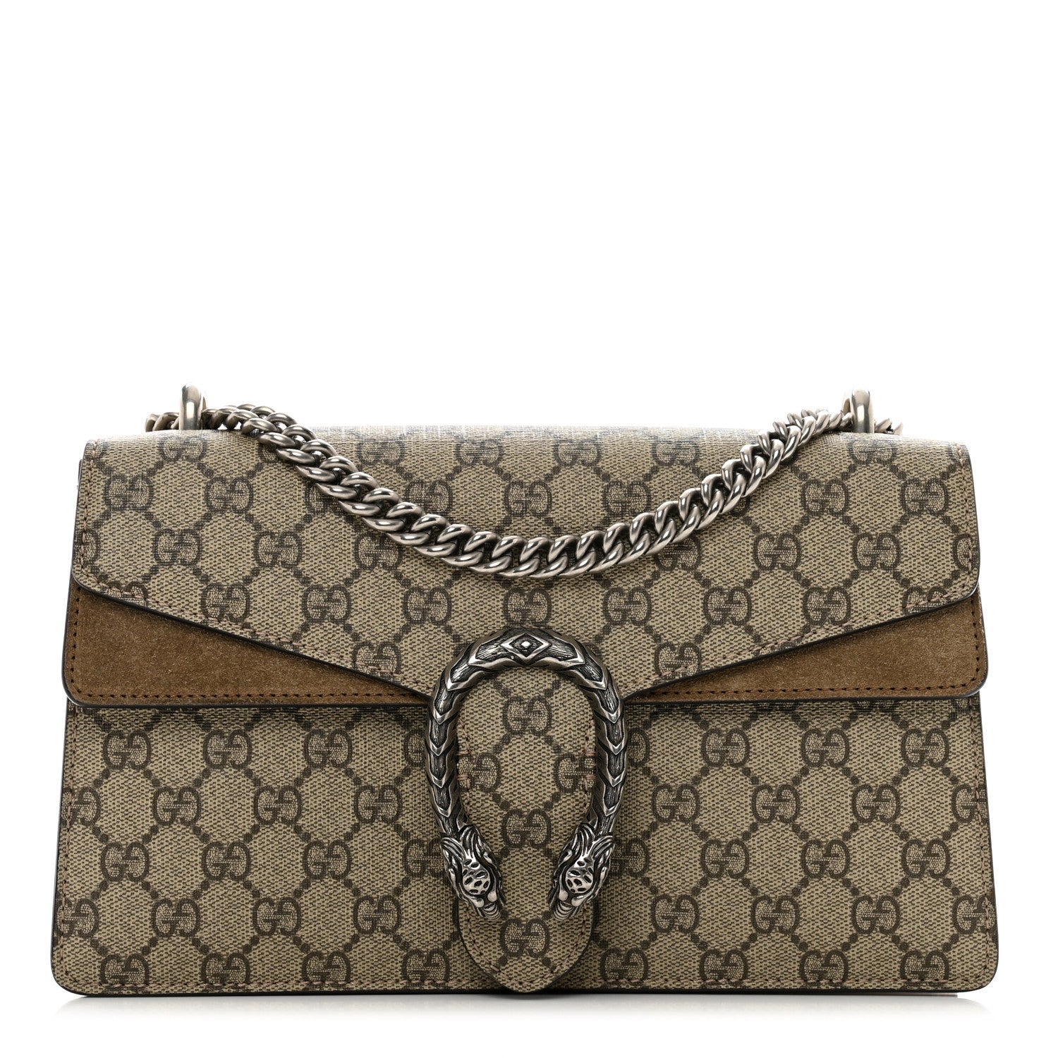 Gucci GG Supreme Monogram Small Dionysus Shoulder Bag Taupe 1 of 13