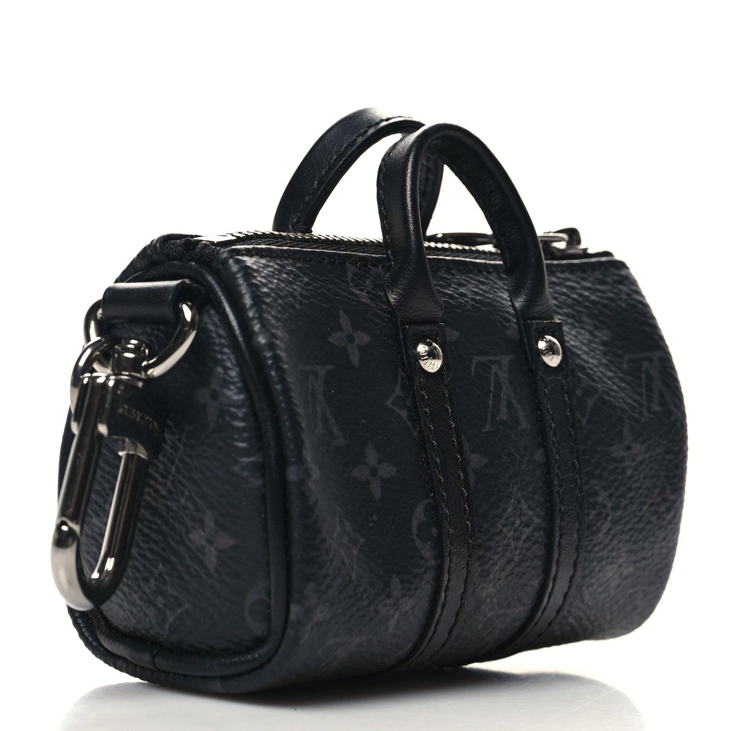 Monogram Eclipse Mini Keepall Bag Charm Key Holder Black