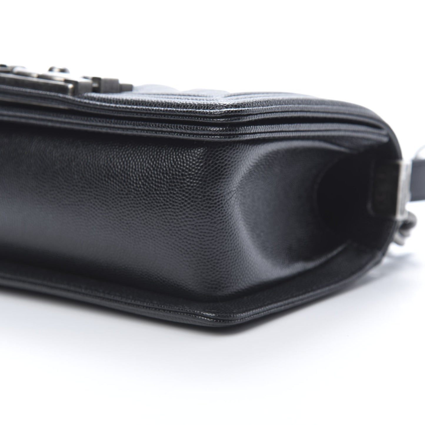 Caviar Quilted Small Boy Flap Black