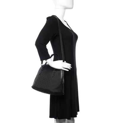 Gucci Monogram Medium Dome Bag Black 2 of 9
