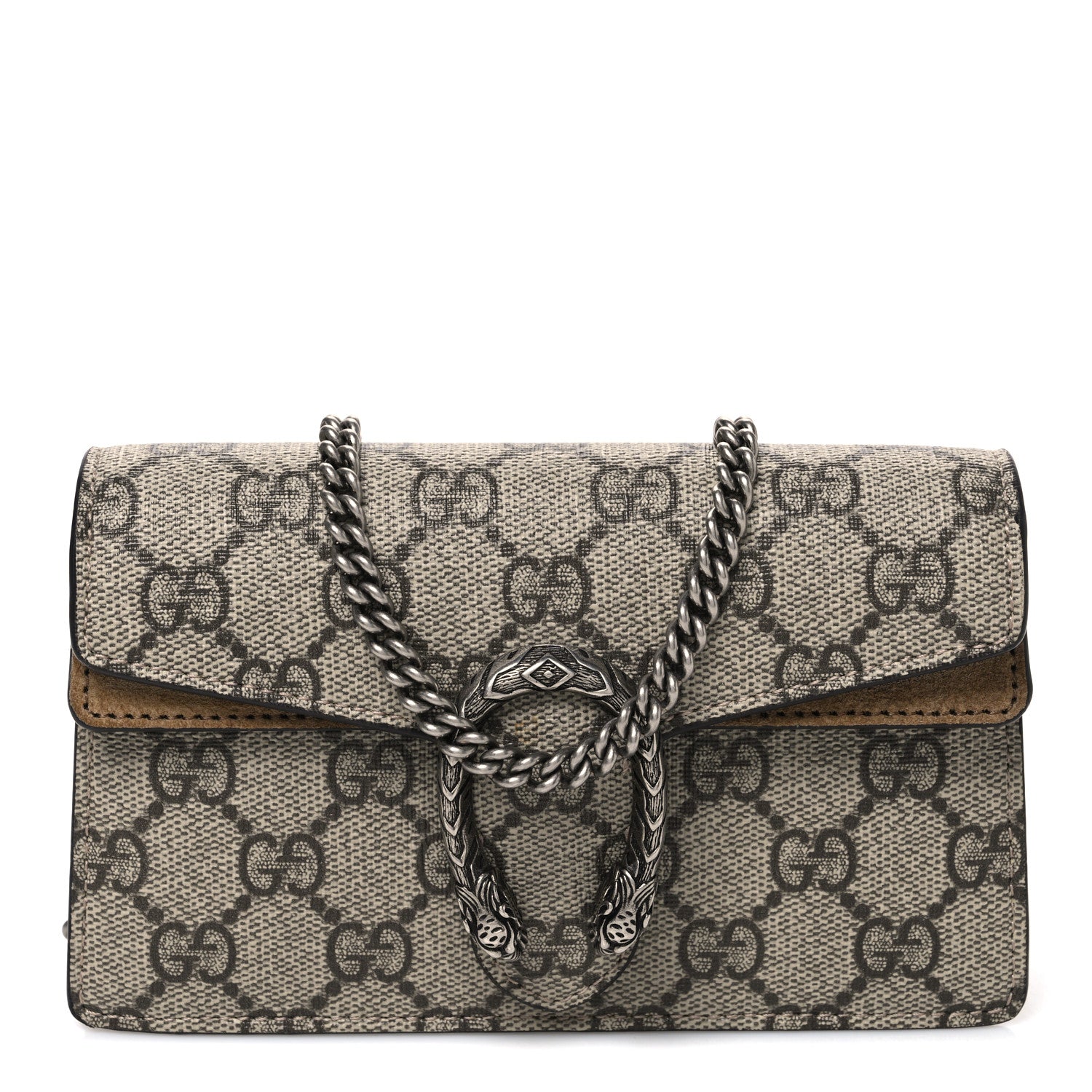Gucci GG Supreme Monogram Super Mini Dionysus Shoulder Bag Taupe 1 of 10