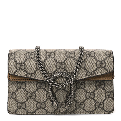 Gucci GG Supreme Monogram Super Mini Dionysus Shoulder Bag Taupe 1 of 10