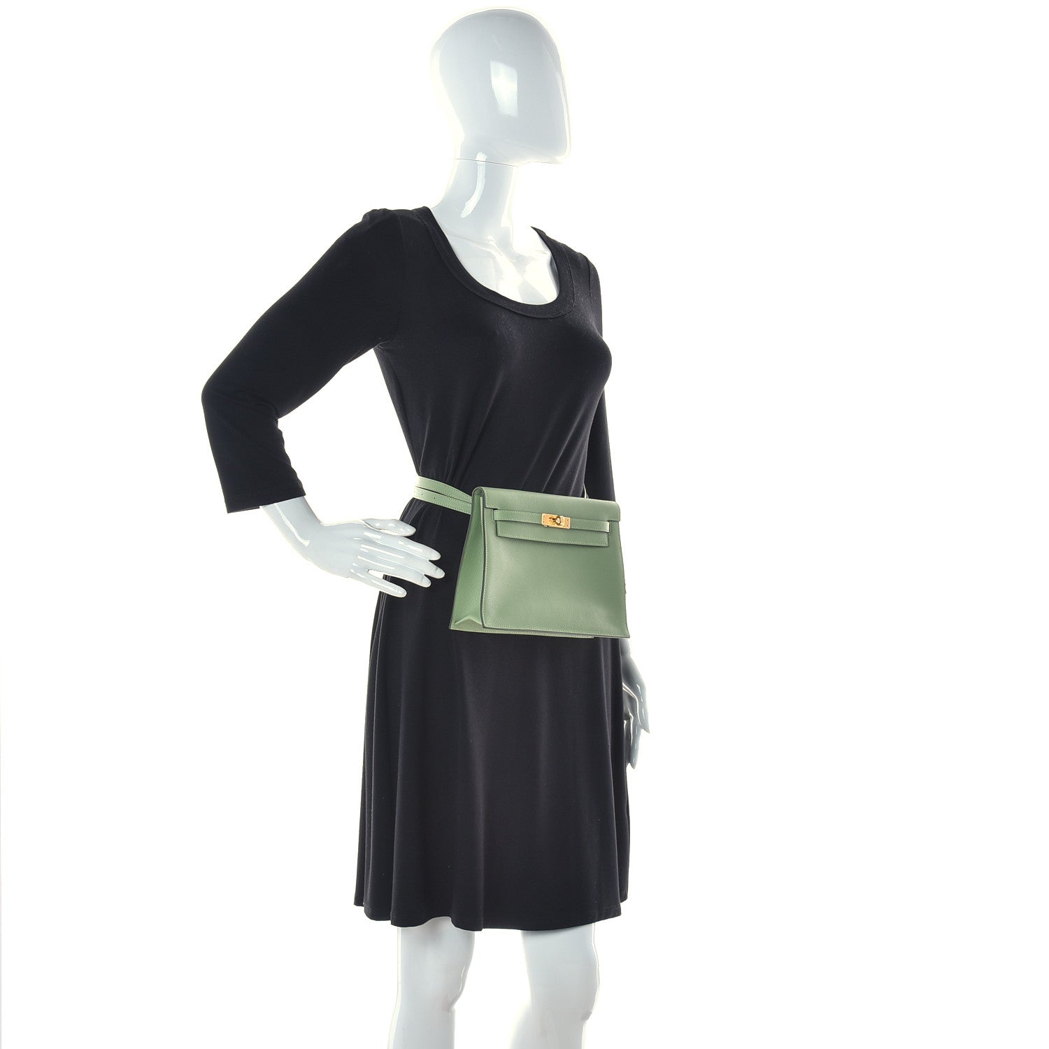 Hermes Evercolor Kelly Danse II Belt Bag Vert Criquet 2 of 10