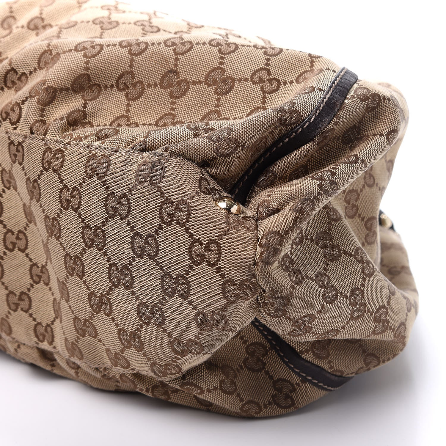 Gucci Monogram Large D Gold Hobo Dark Brown 7 of 10