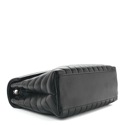 Saint Laurent Calfskin Y Quilted Monogram Medium Loulou Chain Satchel Black 4 of 13