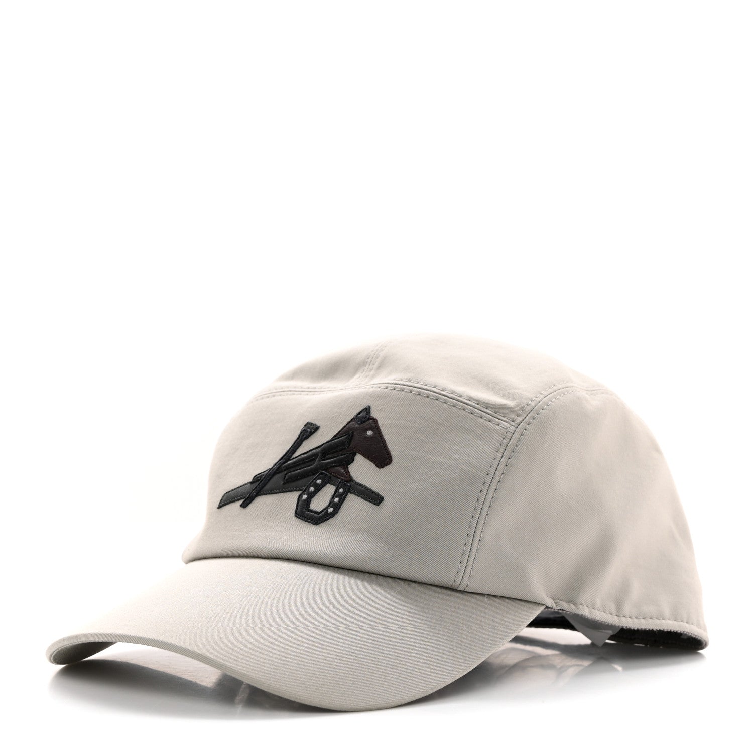 Hermes Stretch Cotton Lambskin Nevada Puzzle Equestre Hat 57 Pierre 1 of 11