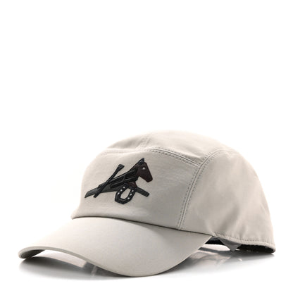 Hermes Stretch Cotton Lambskin Nevada Puzzle Equestre Hat 57 Pierre 1 of 11