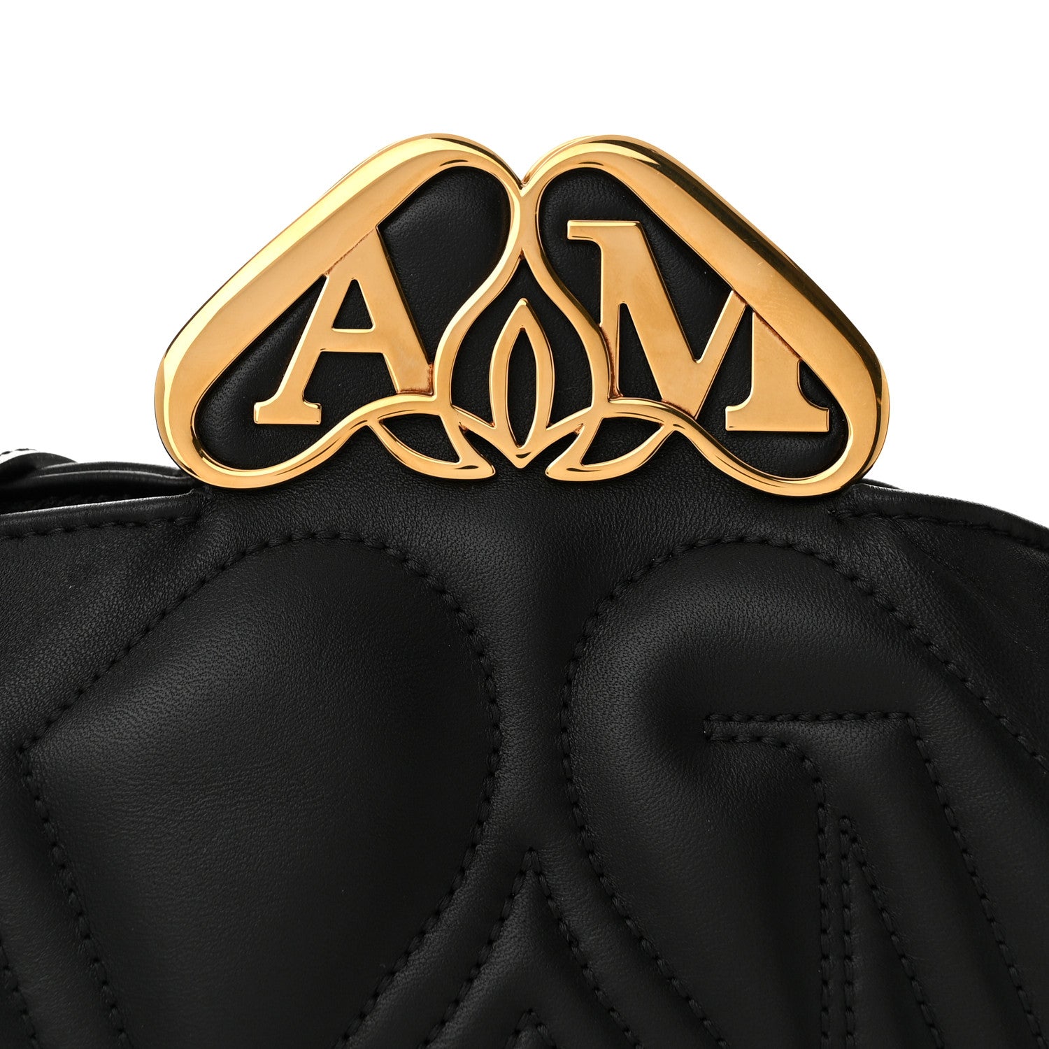 Alexander McQueen Calfskin Quilted Small The Seal Chain Crossbody Bag Black 7 of 10