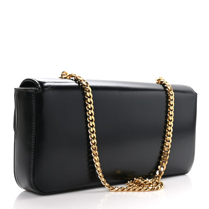 Celine Shiny Calfskin Triomphe Chain Shoulder Bag Black 3 of 10