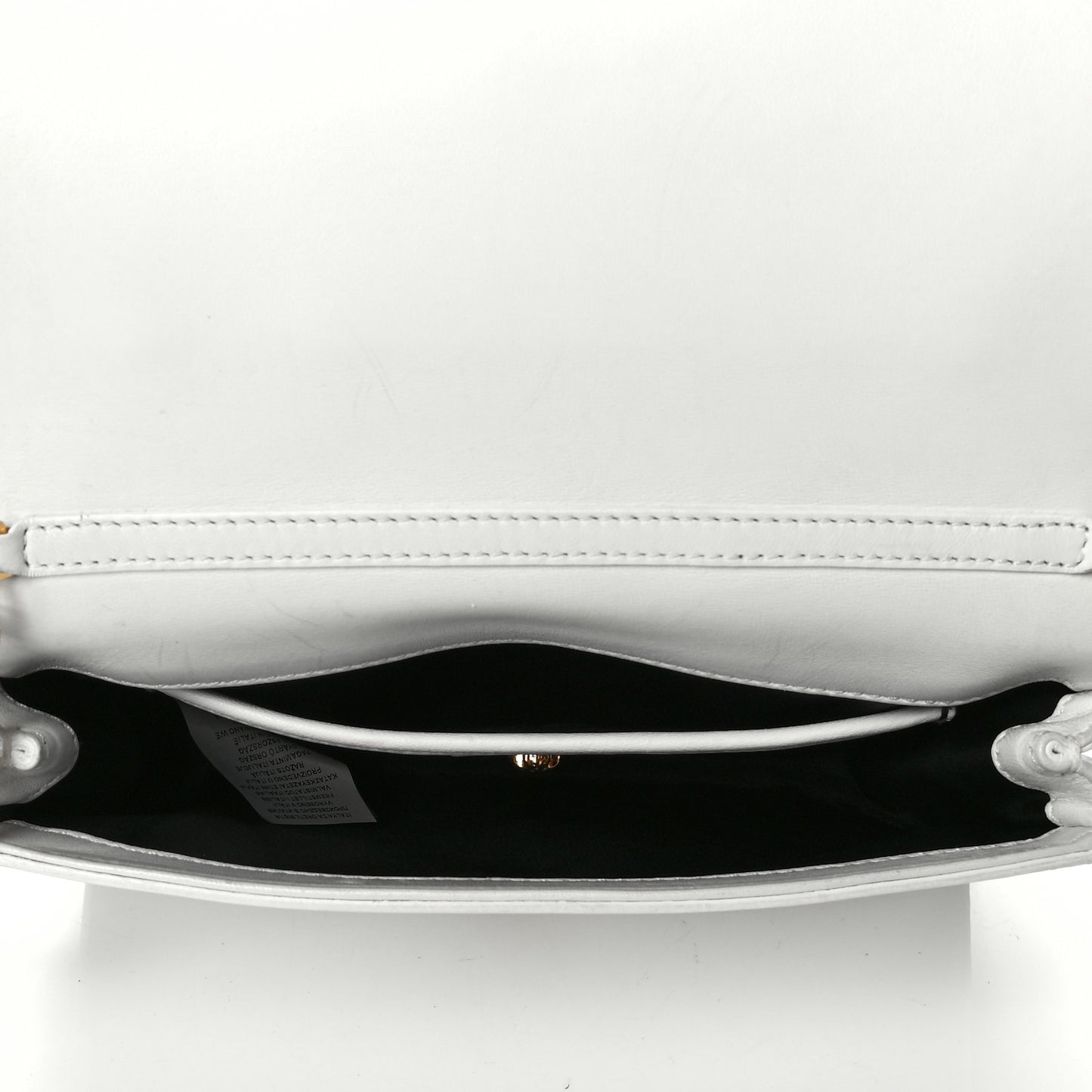 Vitello Palazzo Medusa Evening Clutch Bag White