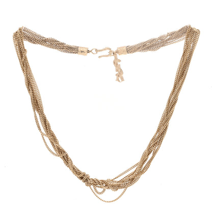 Saint Laurent Lou Lou Twisted Chains Necklace Gold 3 of 5