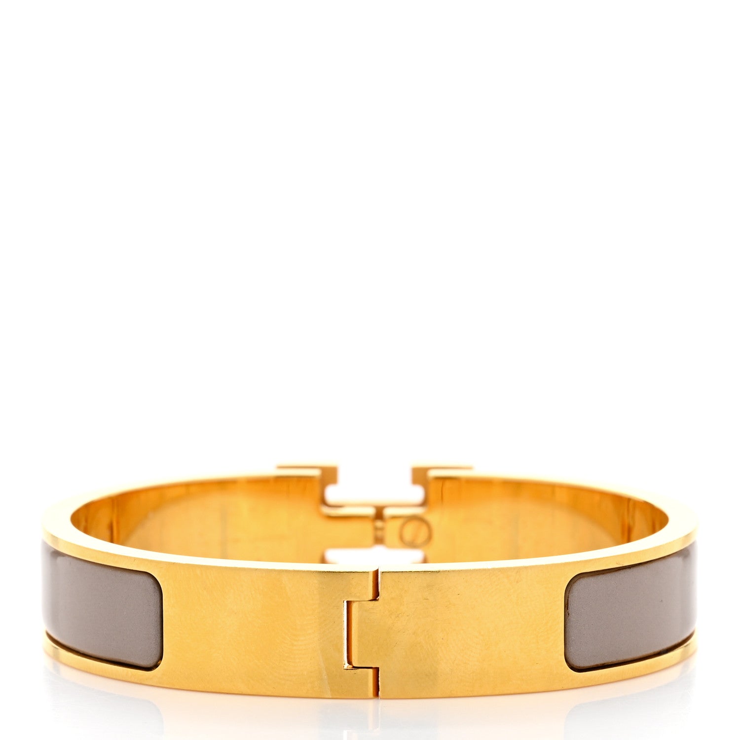 Hermes Enamel Narrow Clic Clac H Bracelet PM Marron Glace 3 of 7